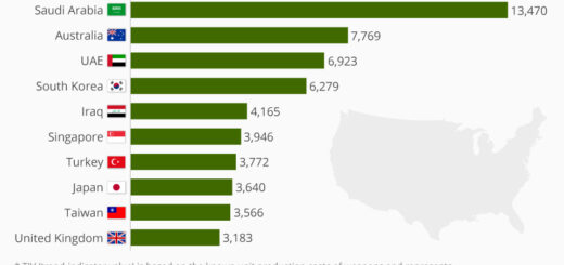 Die größten Rüstungsexportpartner der USA