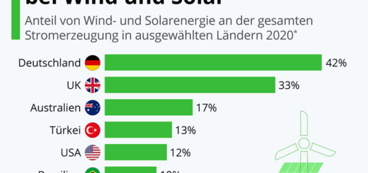 Infografik: Deutschland führend bei Wind und Solar | Statista