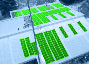 Lagerhallen, Produktionshallen und Industriehallen mit eigener Stromquelle aus einer Photovoltaik-Dachanlage
