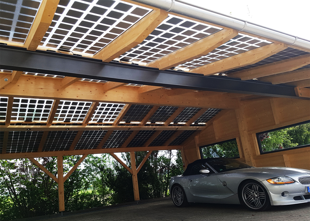 Transparente Glas-Glas Solarmodule für ein Solarcarport sind die ideale Lösung