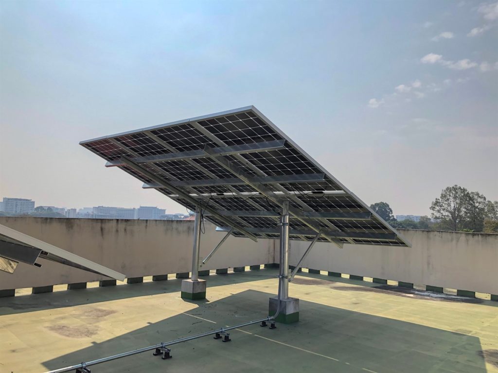 Bifazial Solarmodule Dachanlage Unterkonstruktion