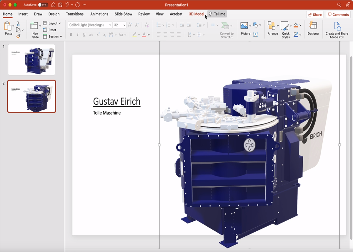 3D Demo Integration in Powerpoint