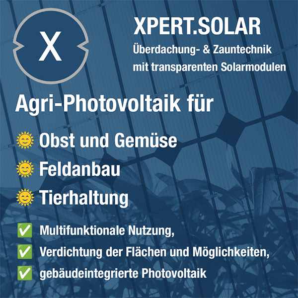 Xpert.Solar AgriPV für Obst & Gemüse, Feldanbau und Tierhaltung - Beratung, Planung, Installation & Projektbetreuung