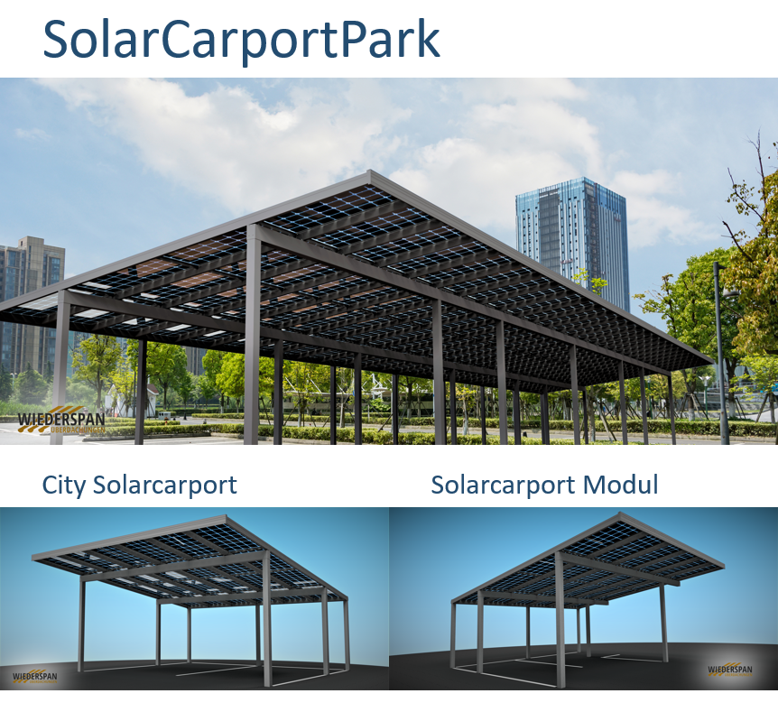 Urban City Solarcarportpark - das Solarcarportanlagen-System