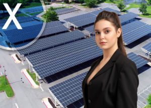 Baufirma bietet Solar Parkplatz Überdachung für Mitarbeiter Parkplätze