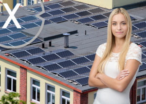 Flachdach Hallenbau in Mecklenburg-Vorpommern: Flachdach Solar Aufbau mit Photovoltaik Aufständerung