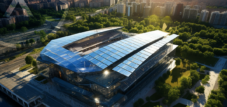 AI & XR-3D-Rendering Machine: Energie mit Transparenz - Von der Fassade bis zum Parkplatz - Transparente Solarmodule