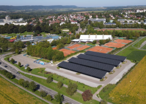 Solarparkplatz Lösung der Stadtwerke: Leuchtturmprojekt aus Schwäbisch Hall mit Solarmodulen überdachten Solarcarports