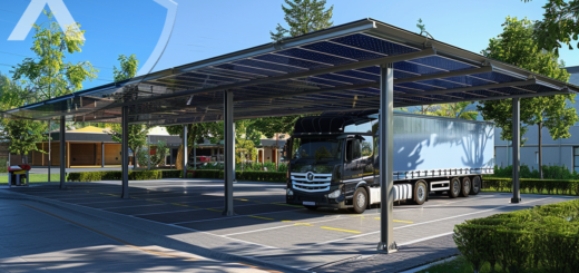 Kosten senken, Umwelt schützen: PV-Parkplätze für effizientere LKW- und PKW-Nutzung