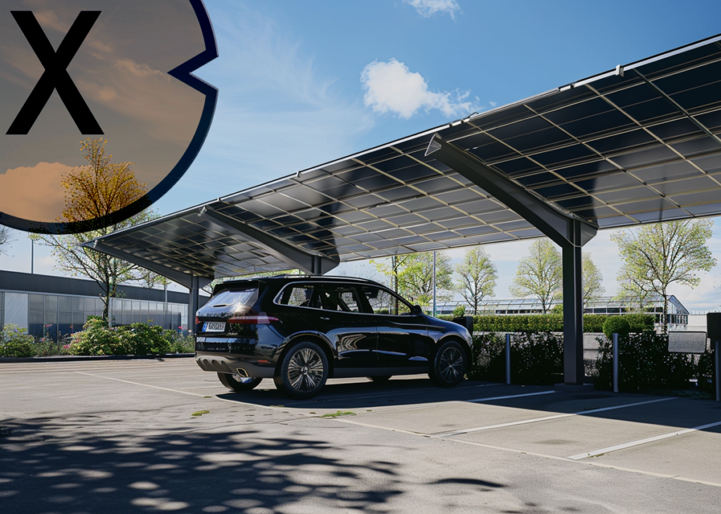 Die Solar Überdachung für das Parkplatz Kraftwerk - Solarparkplätze und Solarcarports