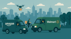 Amazon und Walmarts Logistik-Schlachtfeld: Schneller, grüner, billiger – die letzte Meile verändert den E-Commerce