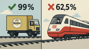 Пунктуальность в транспорте пива: Warsteiner достигает 99%, в то время как Deutsche Bahn может только мечтать о 62,5%