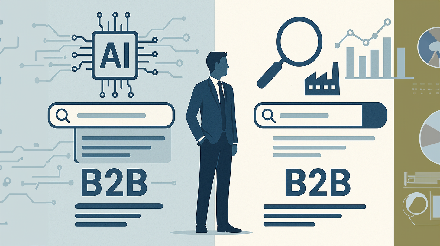 Wie effektiv ist KI-Suche im B2B-Bereich im Vergleich zu traditionellen Suchmethoden?