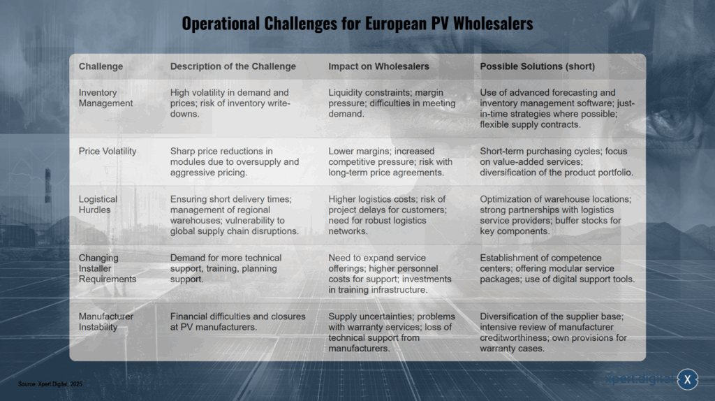 Operative Herausforderungen für europäische PV-Großhändler