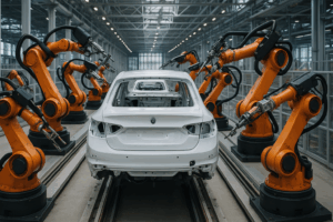 Europa als Vorreiter der Automatisierung: 2024 haben Automobilhersteller insgesamt 23.000 neue Industrieroboter integriert