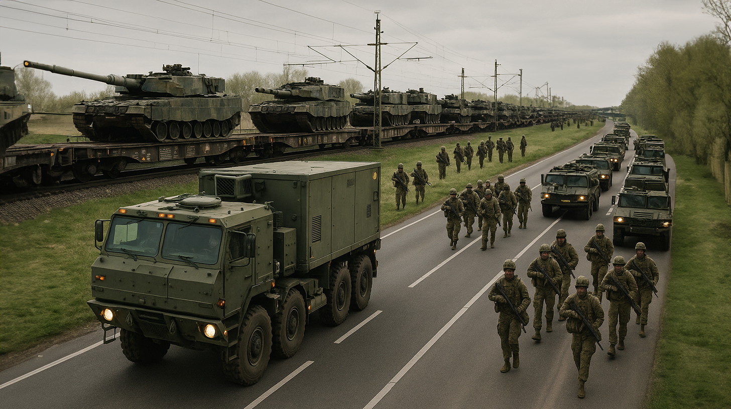 Deutschland als militärische Logistikdrehscheibe: Das NATO New Force Model: Massive Truppenverlegungen als neue Realität