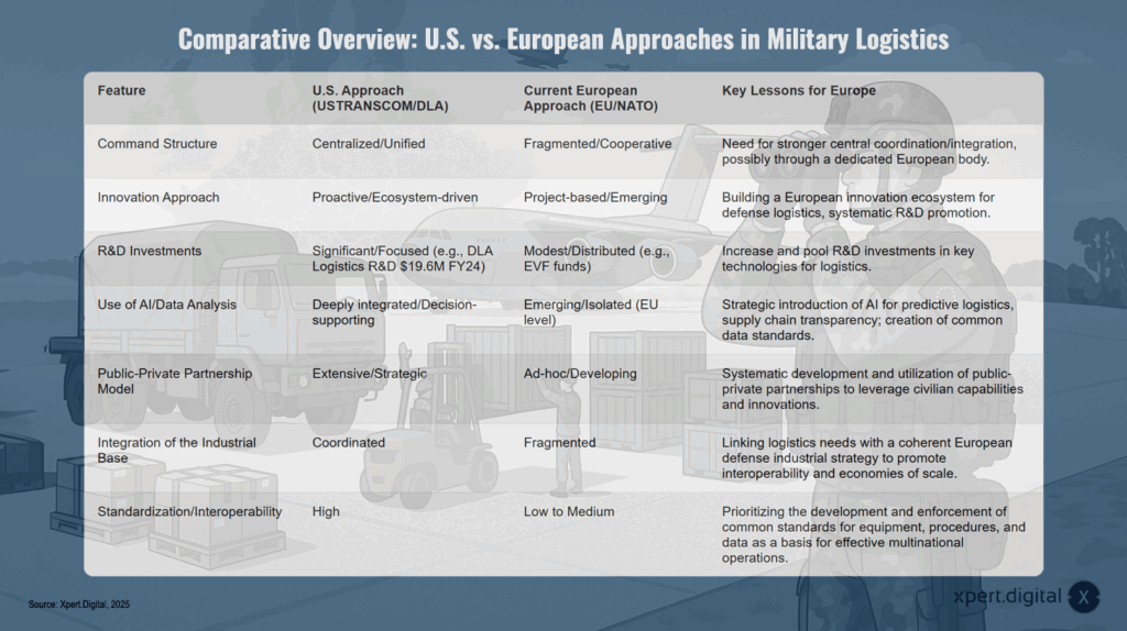 Vergleichender Überblick: US-amerikanische vs. europäische Ansätze in der Militärlogistik