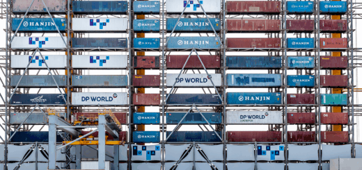 High-bay storage system for containers under construction, Jebel Ali Port, Dubai
