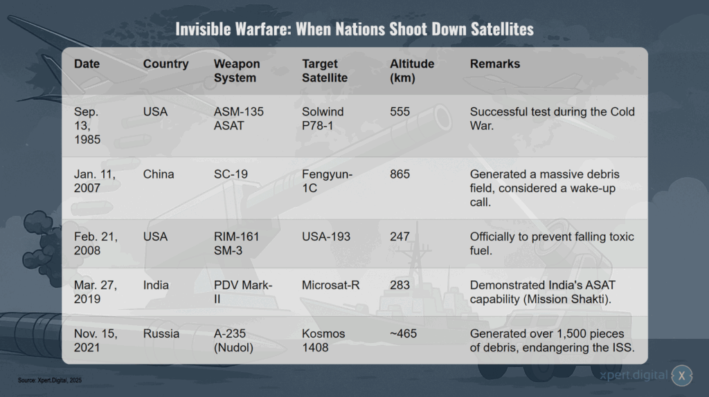 Unsichtbare Kriegsführung: Wenn Nationen Satelliten abschießen