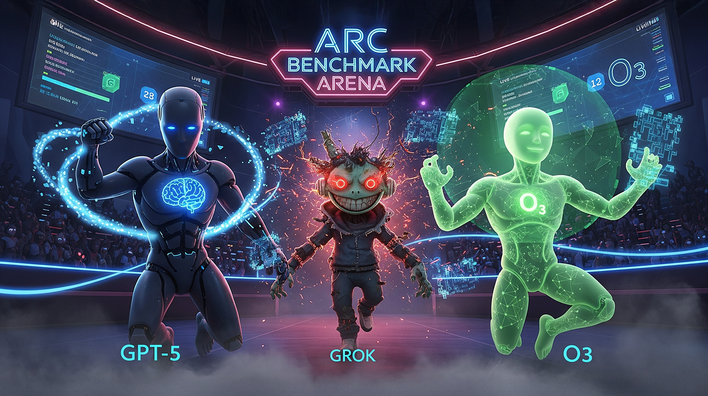 Comparación de modelos de IA en el benchmark ARC: GPT-5 vs. Grok vs. o3