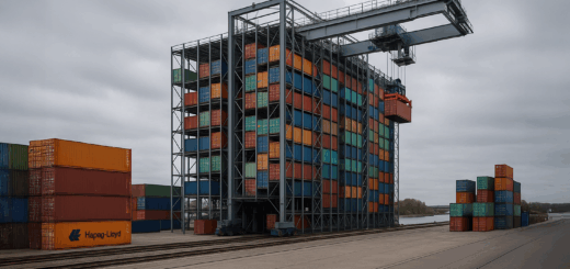 Container-Terminal-Logistik im europäischen Binnenland: Container-Hochregallager für den Binnenhafen und Binnenmarkt