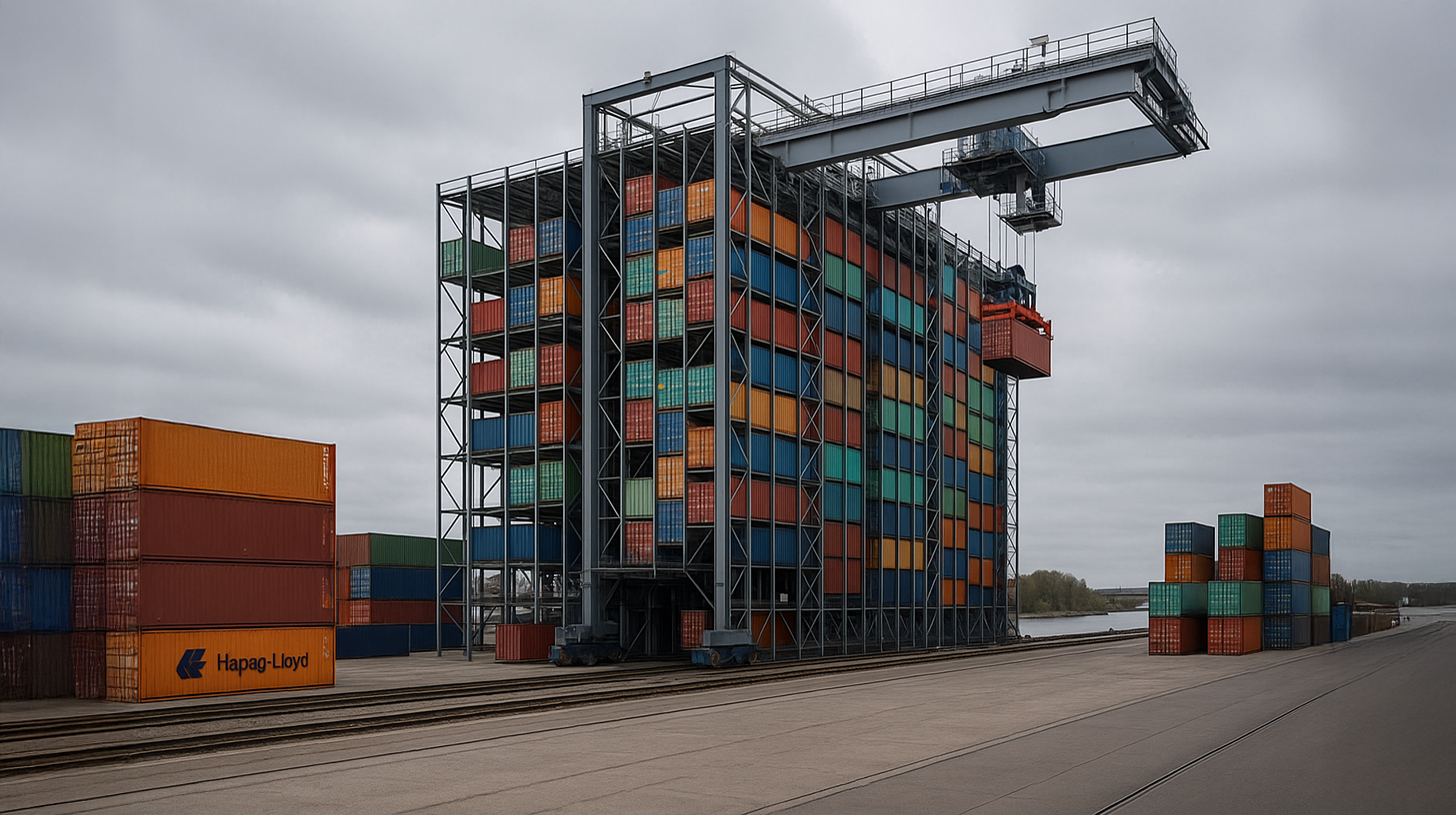 Logistica dei terminal container nell'Europa interna: magazzini container ad alta scaffalatura per porti interni e mercato interno