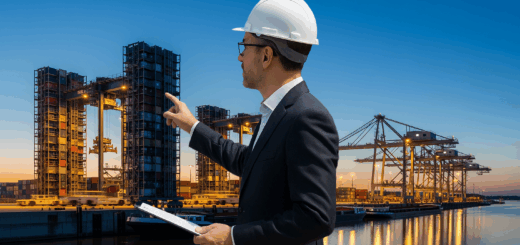 Container-Terminals-Systeme für Straße, Schiene und Seeweg im Dual-Use-Logistik-Konzept der Schwerlast-Logistik