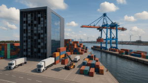 Eine Dual-Use-Strategie zur Modernisierung deutscher Seehäfen durch integrierte Hochregallogistik