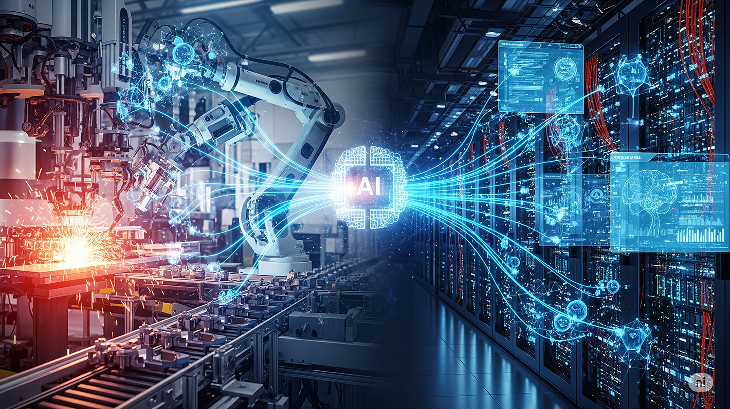 Die Wechselbeziehung zwischen physischer Produktion und digitaler Infrastruktur (KI & Rechenzentrum)
