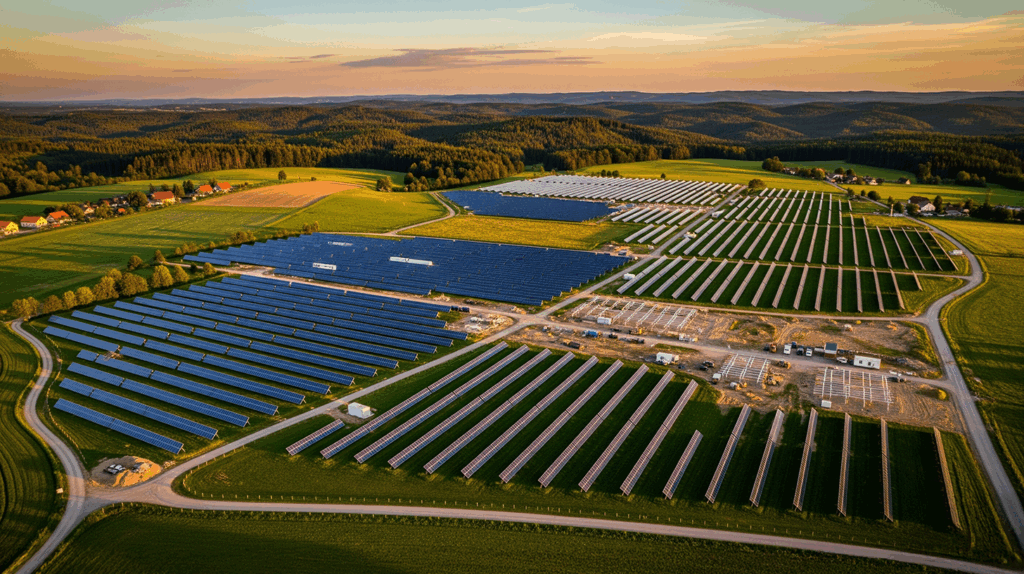 Solparksprojektet i Frankenblick i distriktet Effelder, närmare bestämt i distriktet Blatterndorf