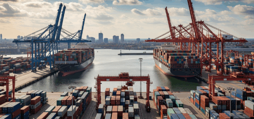 Containerhafen mit Tiefwasser-Containerterminals in Swinoujscie (Swinemünde) – Polens Tor zur Welt