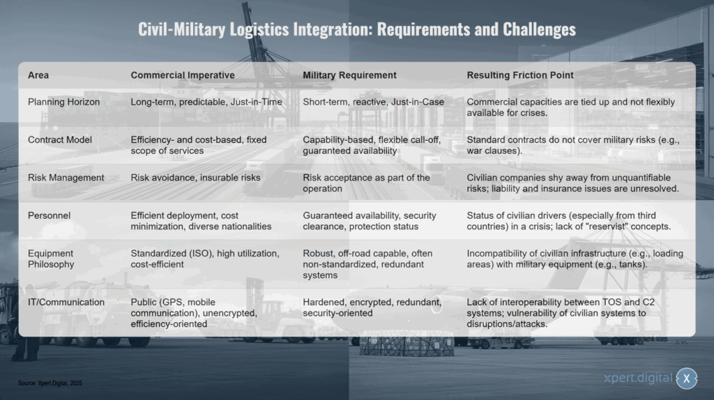Zivil-militärische Logistikintegration: Anforderungen und Herausforderungen