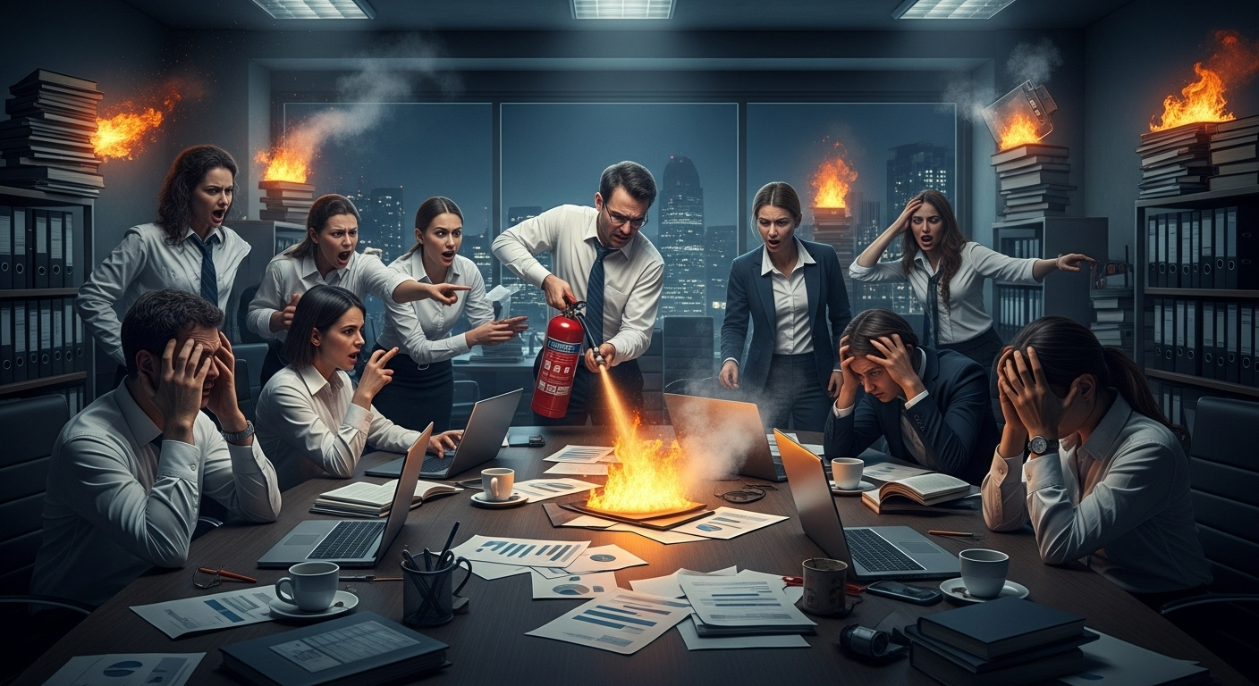 Woran ich erkenne, dass Firmen es nicht schaffen werden: Symptombekämpfung statt Ursachenanalyse – Management by Firefighting