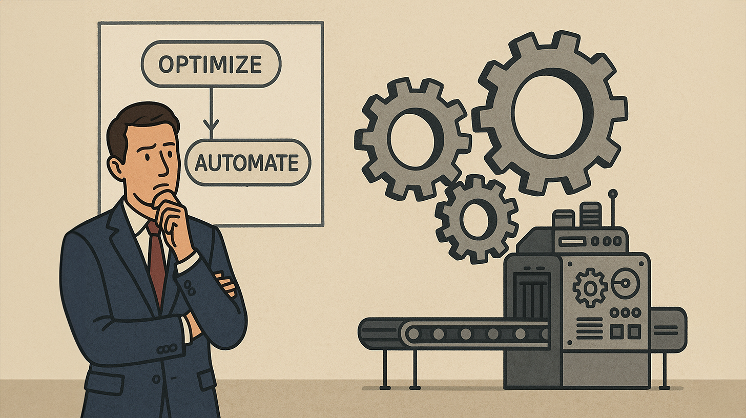 जर्मन प्रबंधकों की सबसे बड़ी ग़लतफ़हमी: "पहले अनुकूलन करें, फिर स्वचालित करें" आपकी कंपनी को पंगु क्यों बना देता है