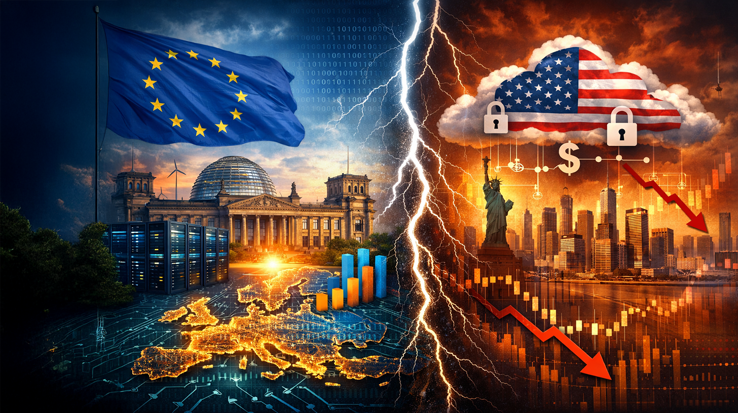 जर्मन आईटी एसएमई एसोसिएशन का रुख | डेटा संप्रभुता बनाम अमेरिकी क्लाउड: यूरोप की डिजिटल अर्थव्यवस्था के लिए एक आर्थिक मोड़