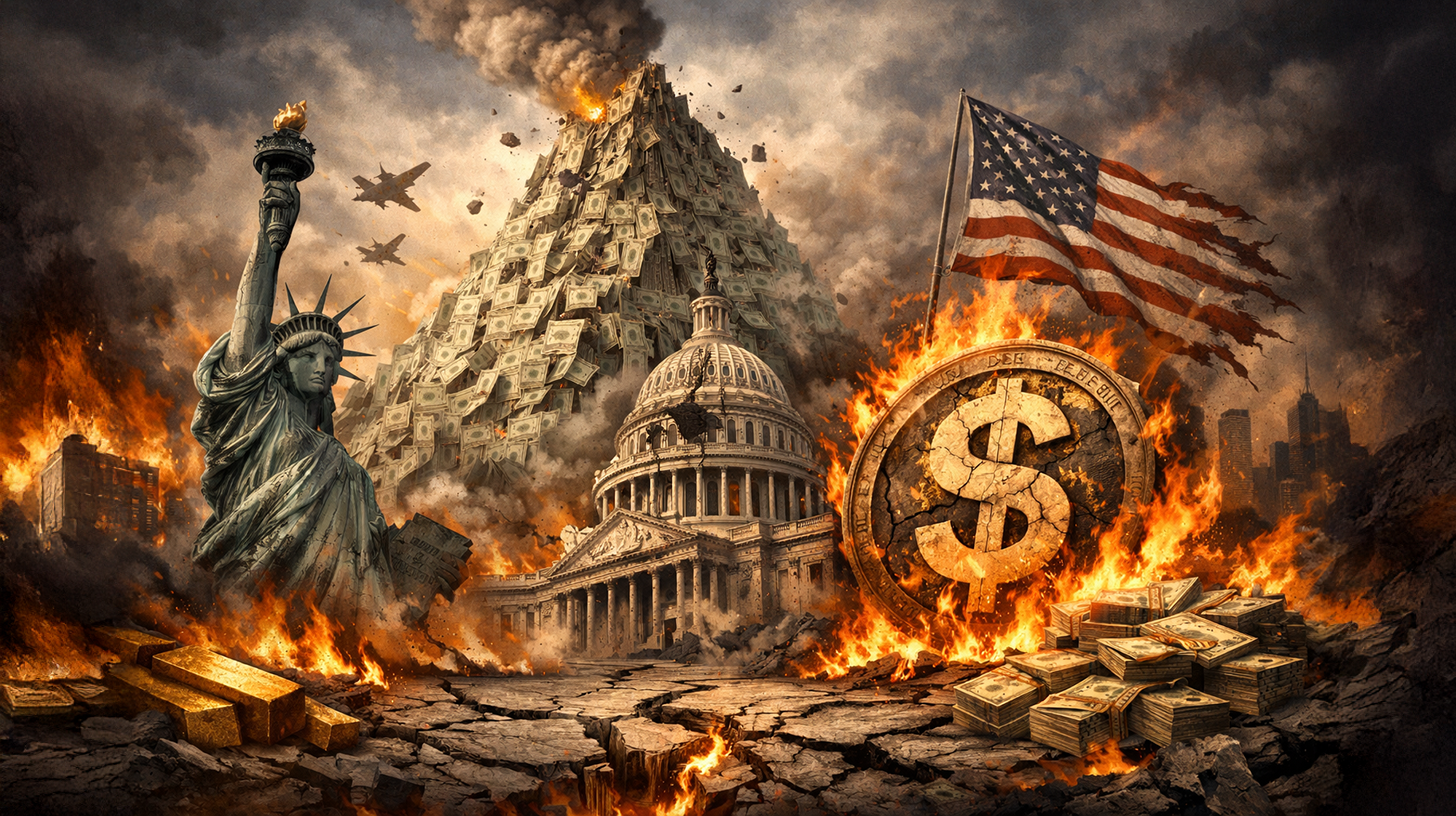 💸 アメリカの山のような負債はシステムリスクになりつつある：帝国は破産ではなくインフレで滅びる 📉🔥