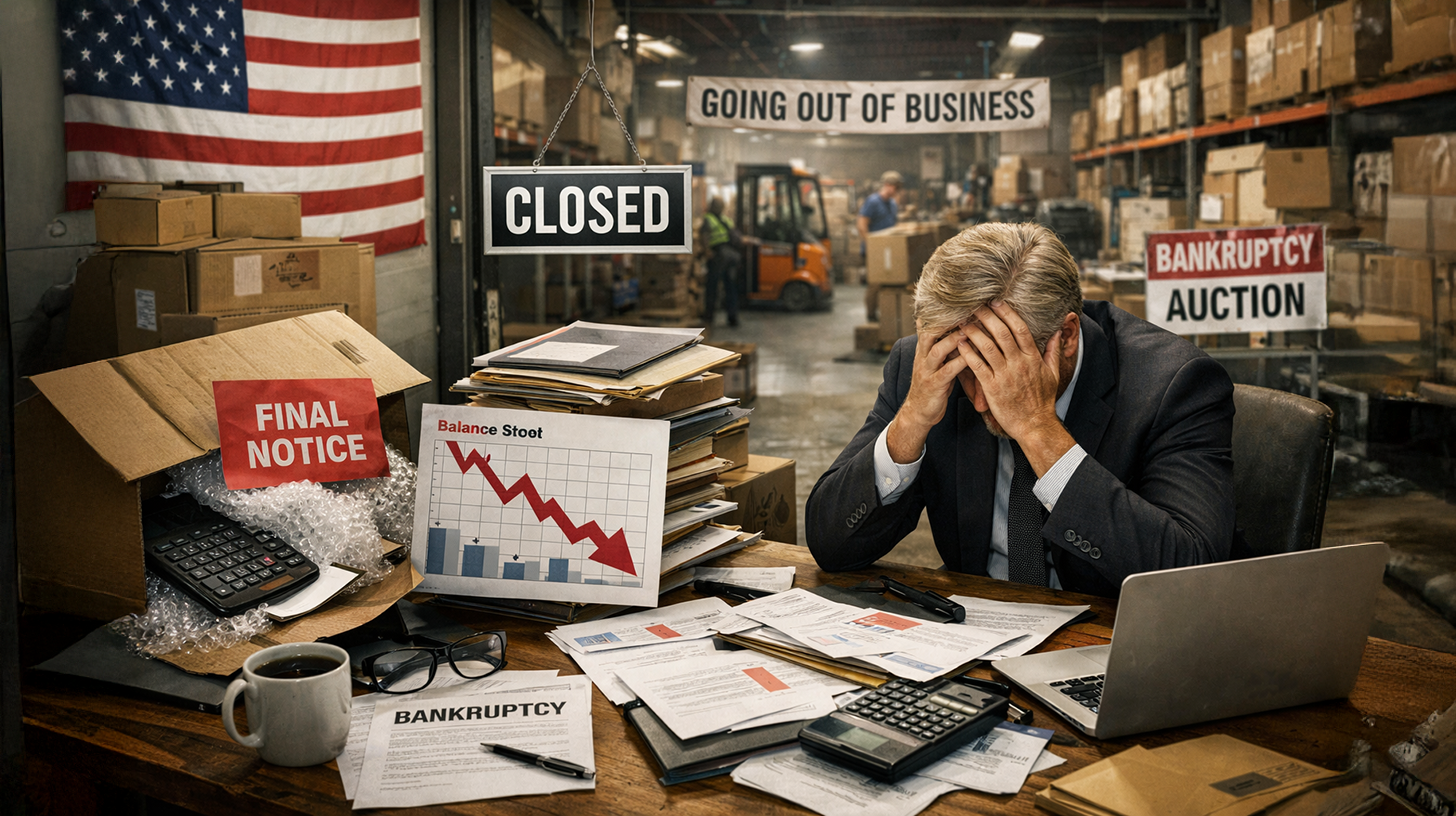 💸 トランプ大統領の関税が打撃を与えている：米国企業🇺🇸が大量に破産申請中📉