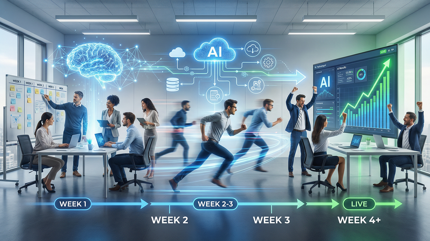 Inteligența artificială pentru întreprinderi fără implementare îndelungată: Cum pot companiile să treacă de la lansare la producție în câteva săptămâni