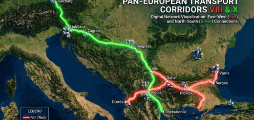 Korridor 8 und 10: Intermodale Transportlösungen, Container-Hochregallager und Terminals an strategischen Binnenland-Knotenpunkten