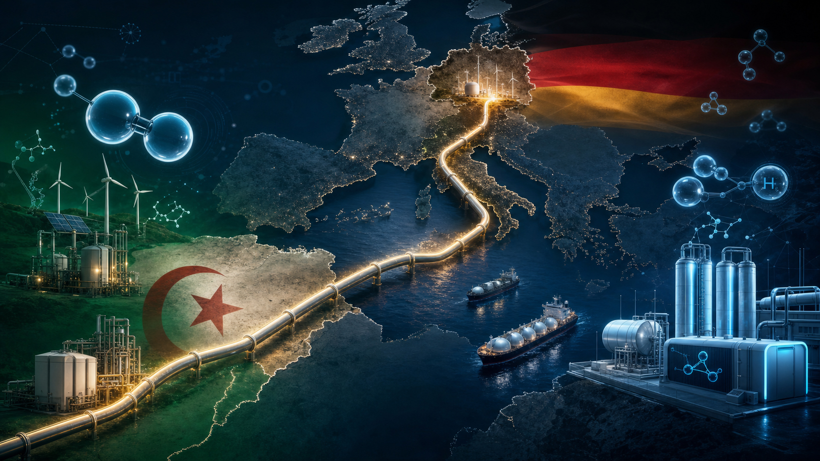 Energi dari Afrika Utara: Pertama gas, kemudian hidrogen hijau – Inilah yang ada di balik poros Berlin-Aljir yang baru