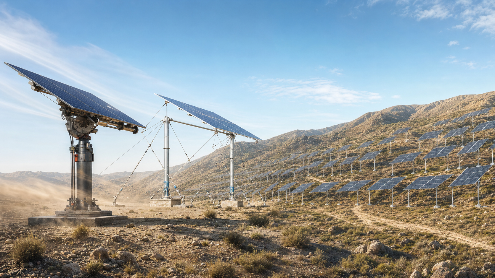 Photovoltaïque à grande échelle et architecture tenségrité : jusqu’à 70 % de réduction des coûts et des structures de support sûres pour les modules solaires