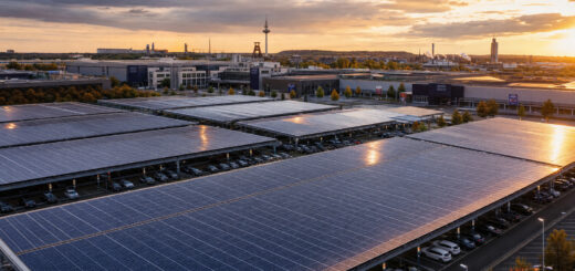 25.000 Solarmodule für Solarparkplatz über den Autos in Essen: Das Mega-Projekt auf dem Messeparkplatz P10
