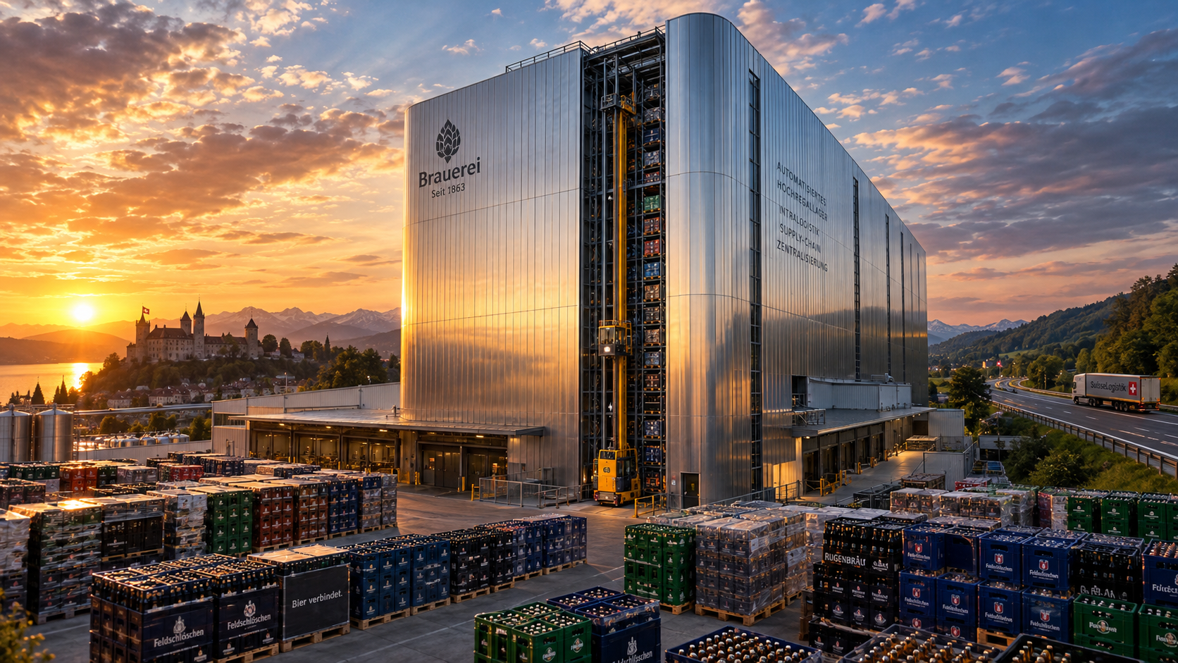 A lógica genial por detrás do novo mega-armazém vertical da Feldschlösschen: apesar da crise da cerveja – menos cerveja, mais betão