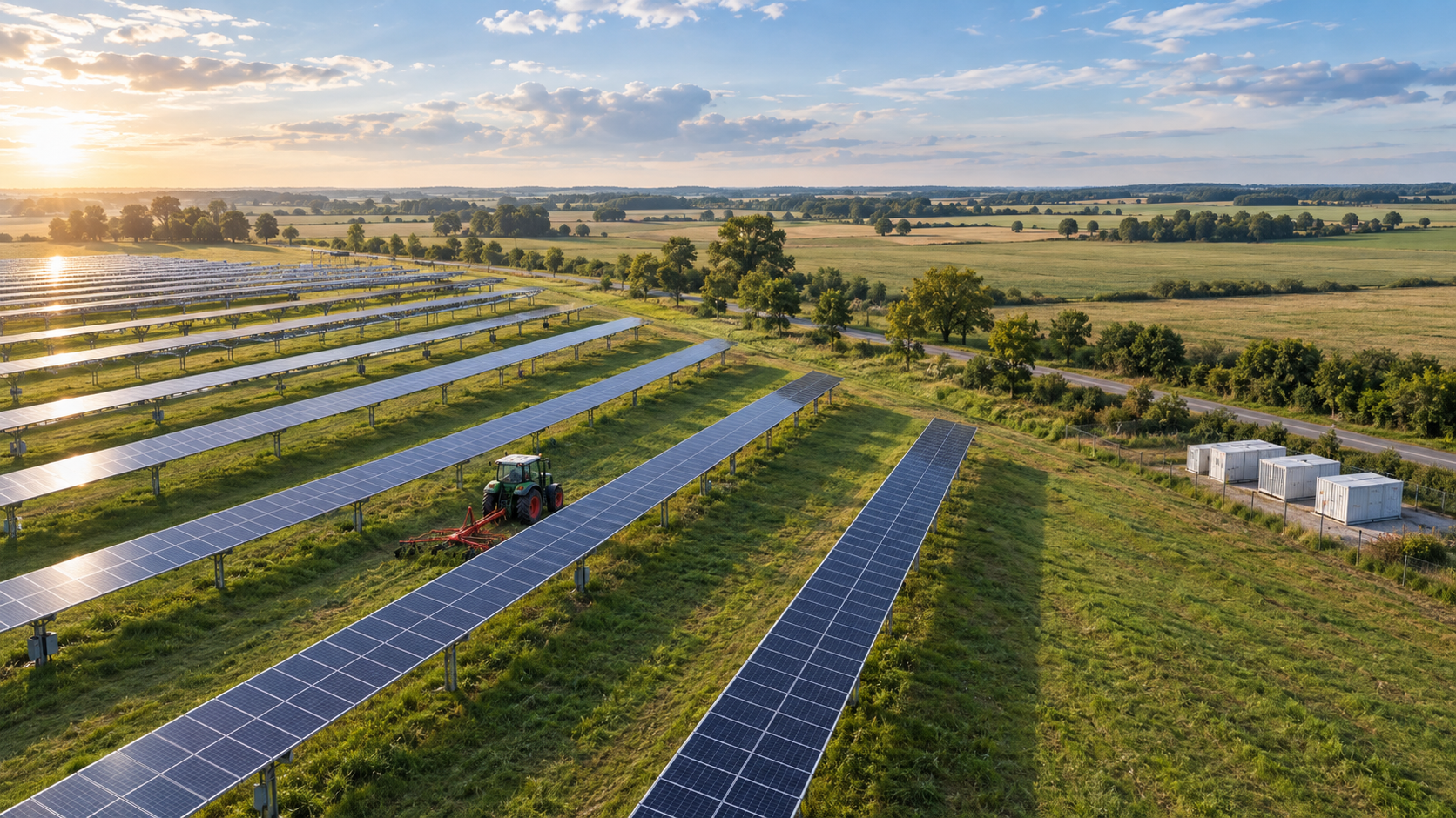 Agrofotovoltaica: Inovação em 97 hectares de terras agrícolas em Bad Sülze – combinando a agricultura e a produção de energia solar numa única área