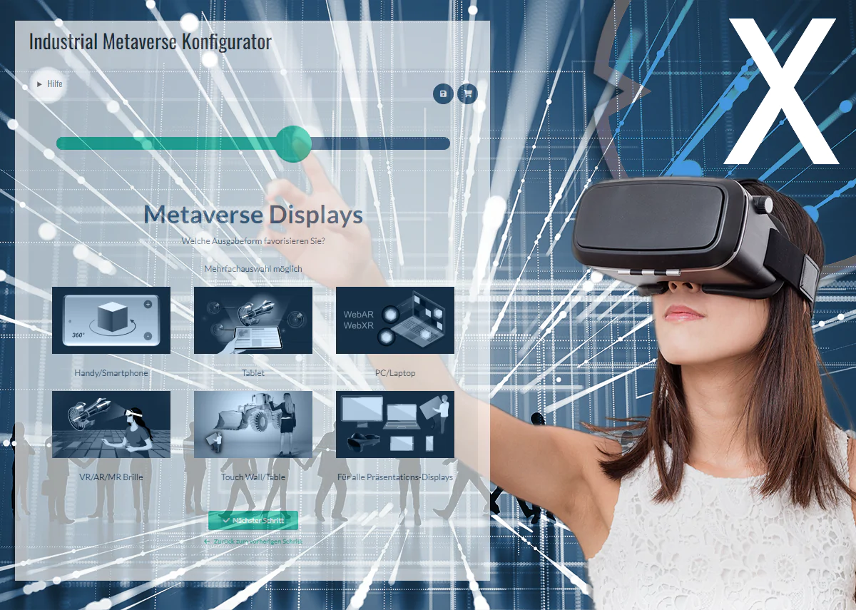 Messe Virtual Reality 🌀🌐 Hybrid Messe & Event: geräteübergreifendes 'Free Device' 📱🕶️🎮 ...