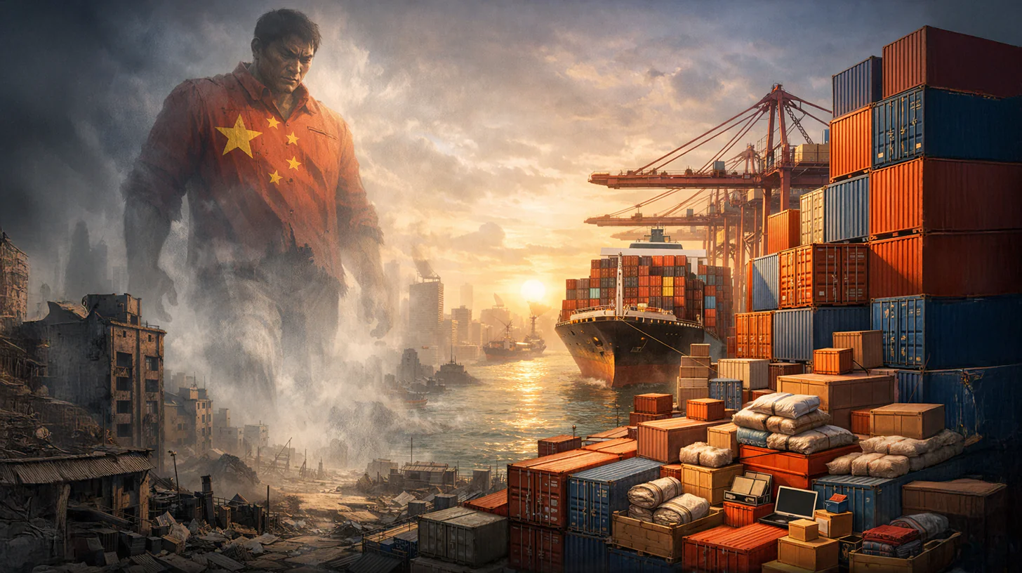 🇨🇳 纸老虎与失意巨人：中国唯有依靠创纪录的贸易顺差才能挽救其疲软的国内经济增长📉📈